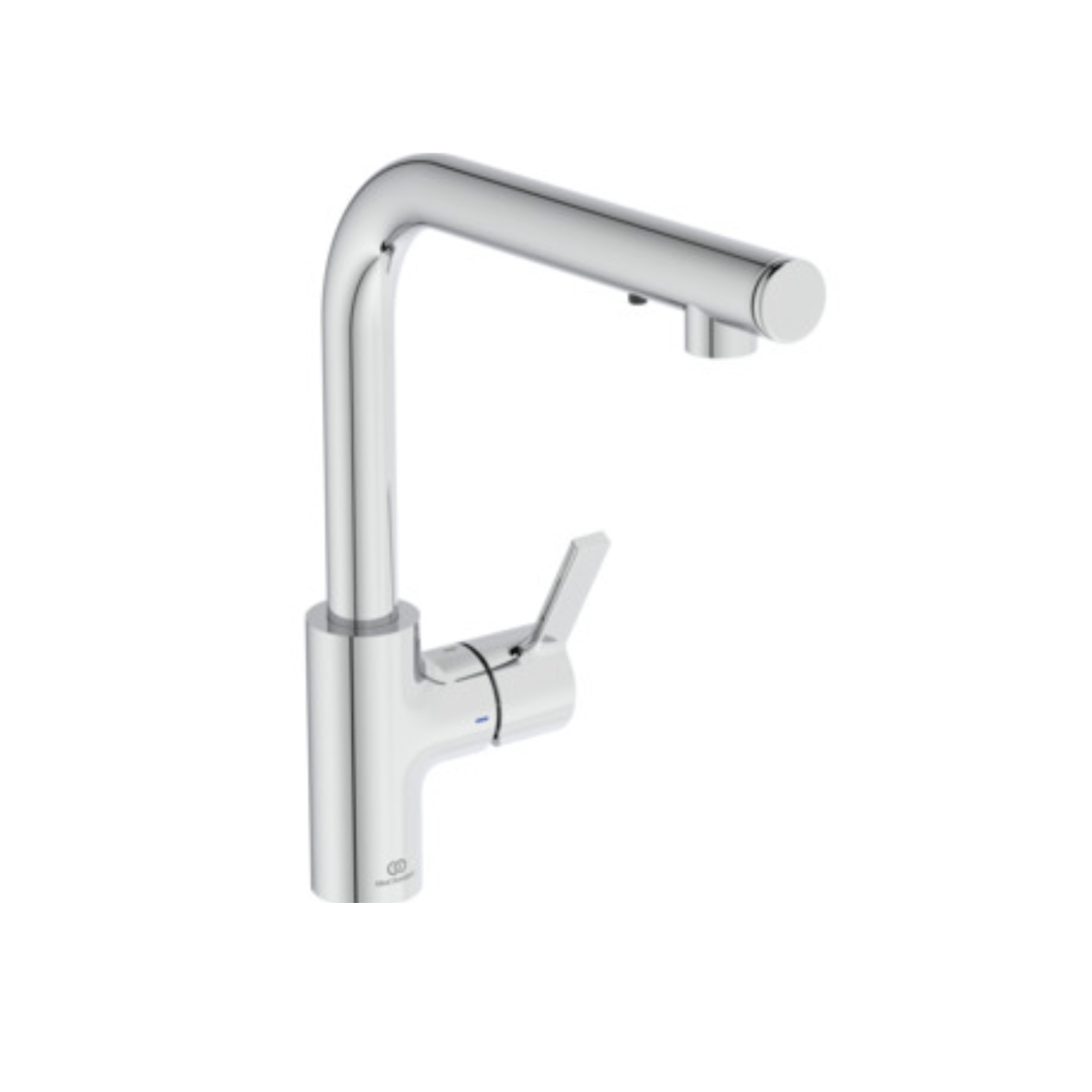 Küchenarmatur L - Auslauf mit Seifenspender Ideal Standard Gusto, chrom - swiss vfg - ch