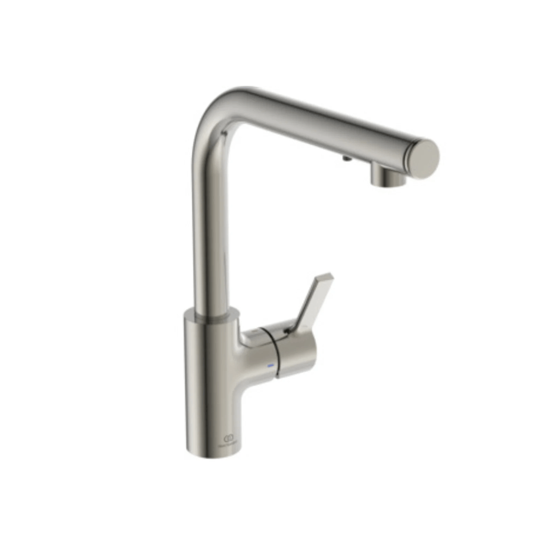 Küchenarmatur L - Auslauf mit Seifenspender Ideal Standard Gusto, Edelstahl - swiss vfg - ch