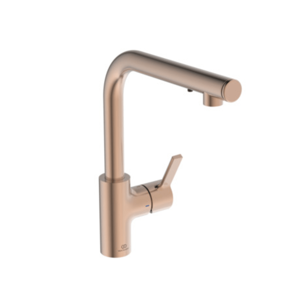 Küchenarmatur L - Auslauf mit Seifenspender Ideal Standard Gusto, Rose - swiss vfg - ch