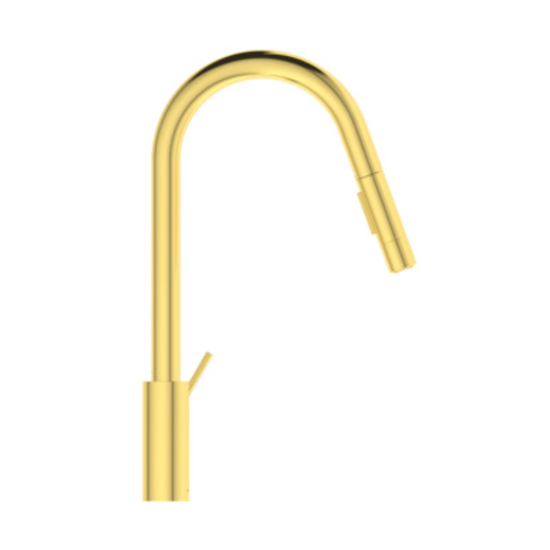 Küchenarmatur mit Auszugsbrause Ideal Standard Gusto, Gold gebürstet - swiss vfg - ch