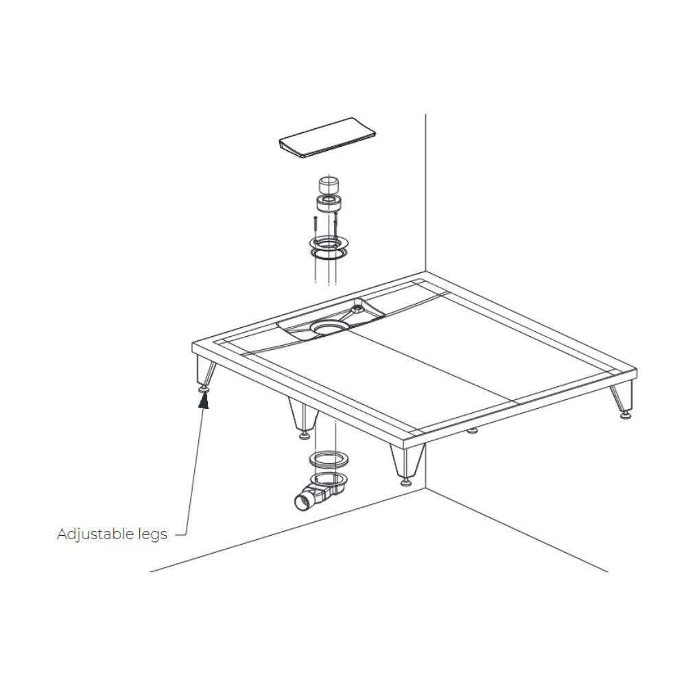 Standfüsse - Set zu Viego Duschwannen - swiss vfg - ch