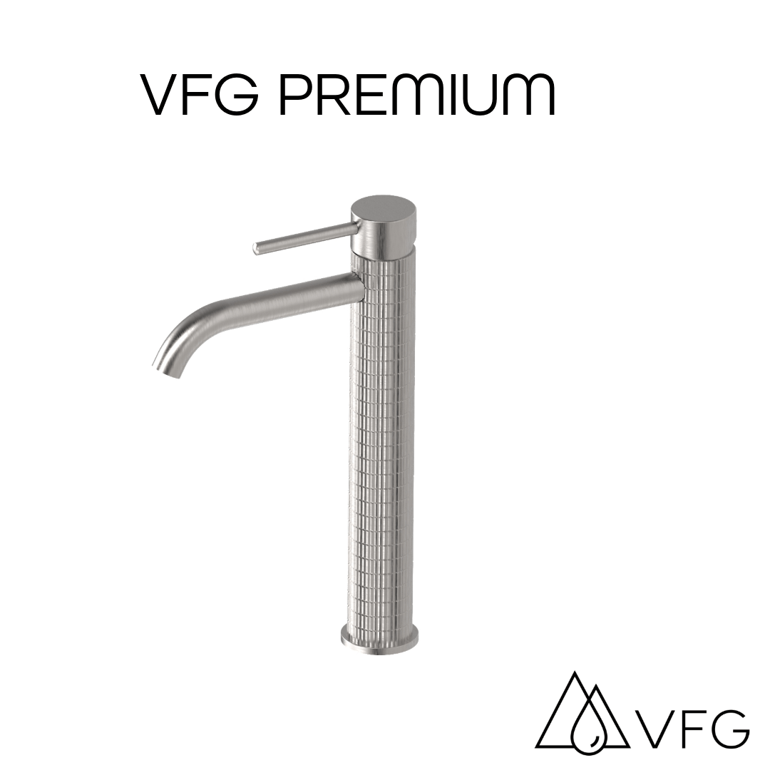 Waschtischarmatur VFG Premium Edelstahl hoch - ohne Ablaufventil - swiss vfg - ch