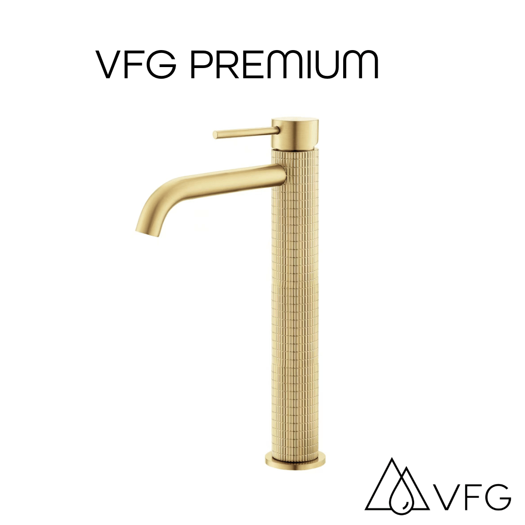 Waschtischarmatur VFG Premium gold hoch - Medium ohne Ablaufventil - swiss vfg - ch